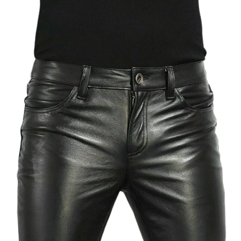 Leather Work Pants - Pantalones de cuero PU a elección,