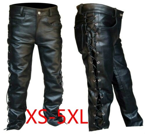 Leather Work Pants - Pantalones medievales para hombre, camisa larga