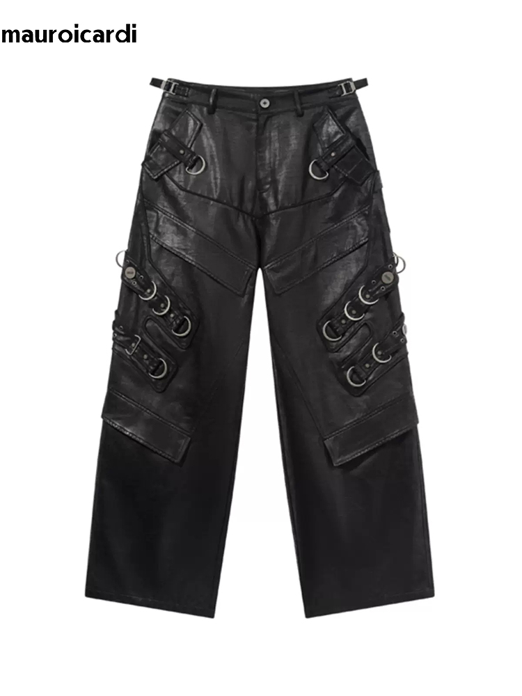 Mauroicardi primavera otoño fr - Leather Work Pants reseña y precio