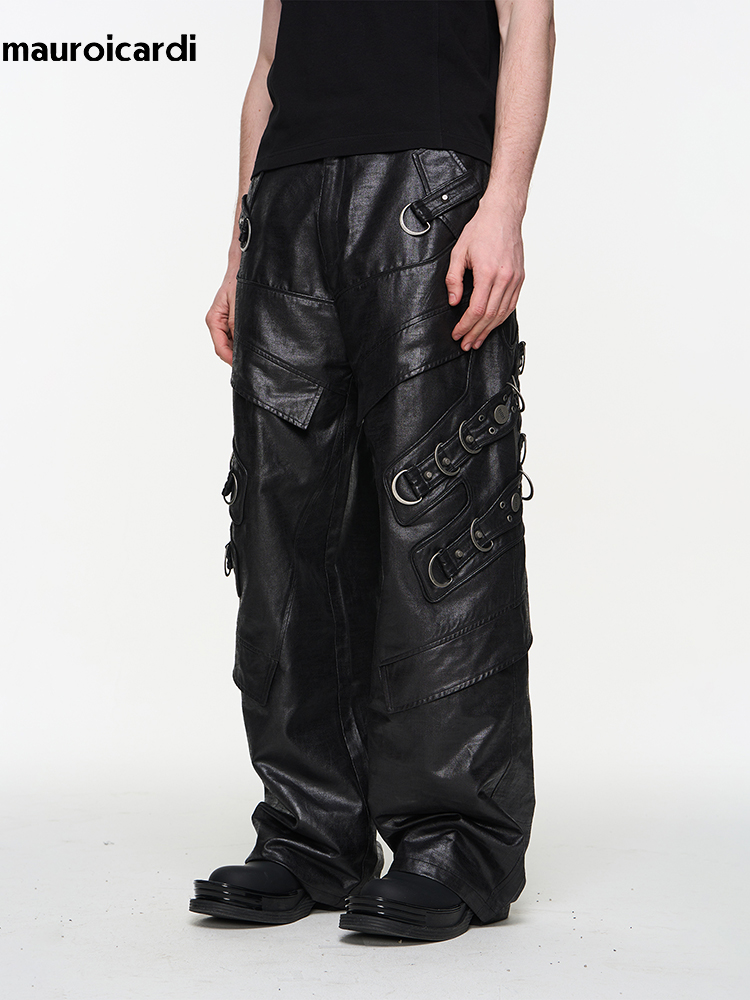 Mauroicardi primavera otoño fr - Leather Work Pants reseña y precio
