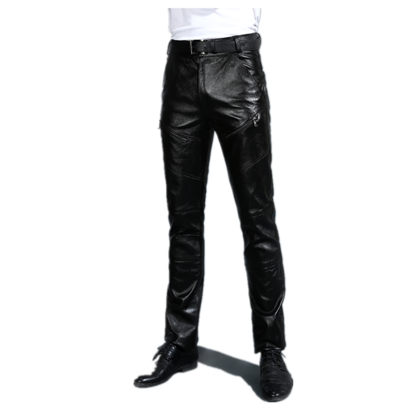 Pantalones de cuero genuino pa - Leather Work Pants reseña y precio