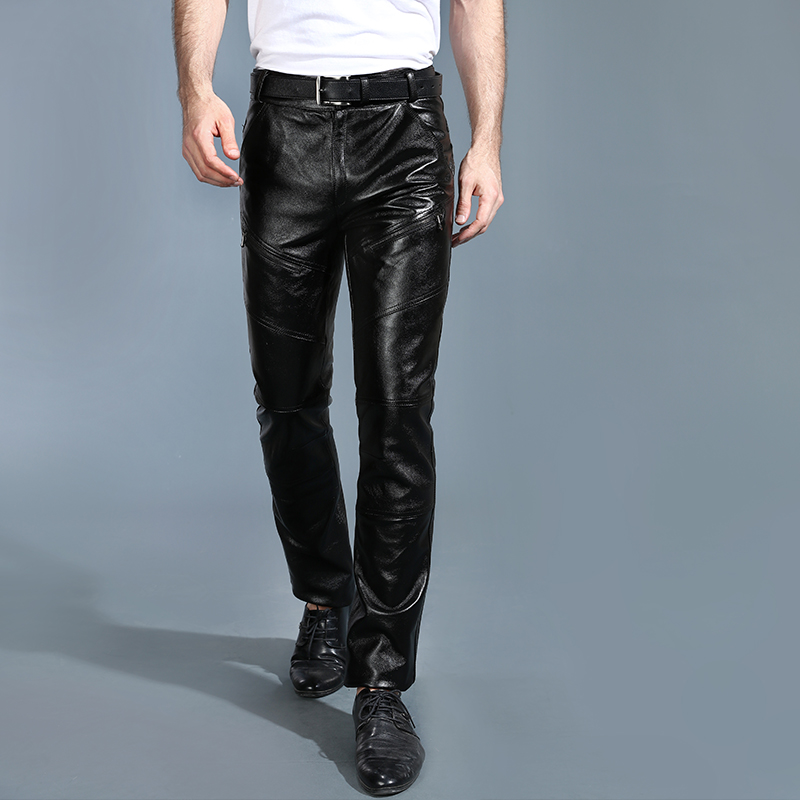 Pantalones de cuero genuino pa - Leather Work Pants reseña y precio