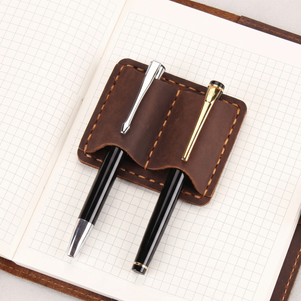Portaplumas Doble de Cuero Vin - Leatherwork Books reseña y precio