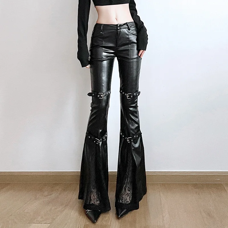 Pantalones acampanados de cuer - Leather Work Pants reseña y precio