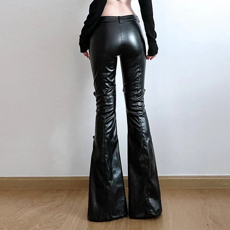 Pantalones acampanados de cuer - Leather Work Pants reseña y precio